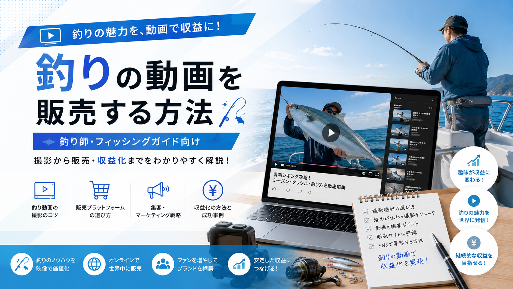 釣りの動画を販売する方法｜釣り師・フィッシングガイドが技術を収益化する手順