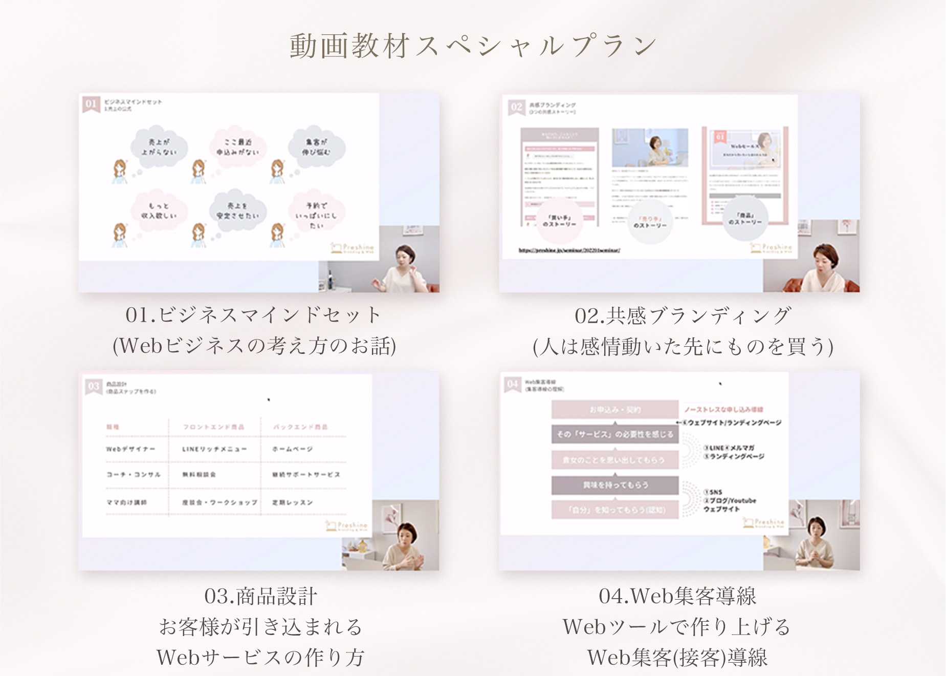 Web集客オンライン基礎講座 STEP01-04のセット販売