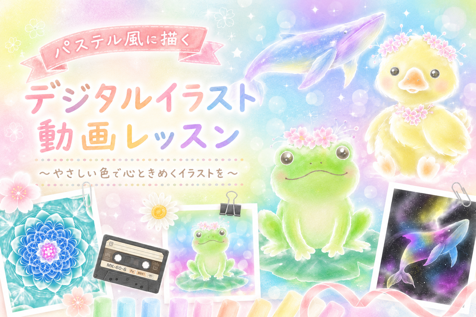 パステル風に描くデジタルイラスト動画レッスン（全話）