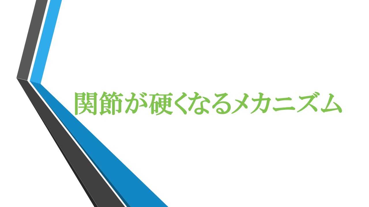 関節が硬くなるメカニズム | サルース・インパラーレ